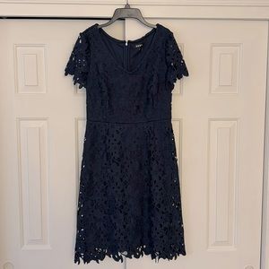 Navy lace cocktail dress, fits more like an 8.